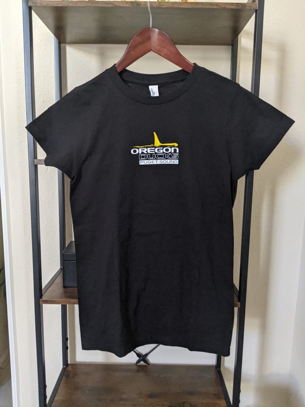 NWT Oregon Ducks Crew Neck Black Tee 100% Cotton XS - Picture 1 of 16